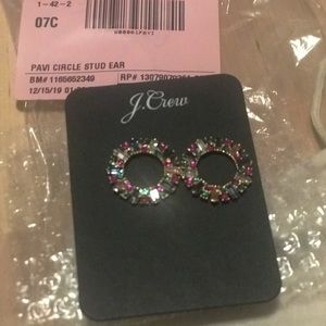 Pavi circle stud earrings.